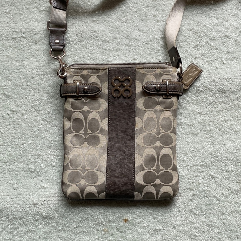 Coach grey crossbody bag